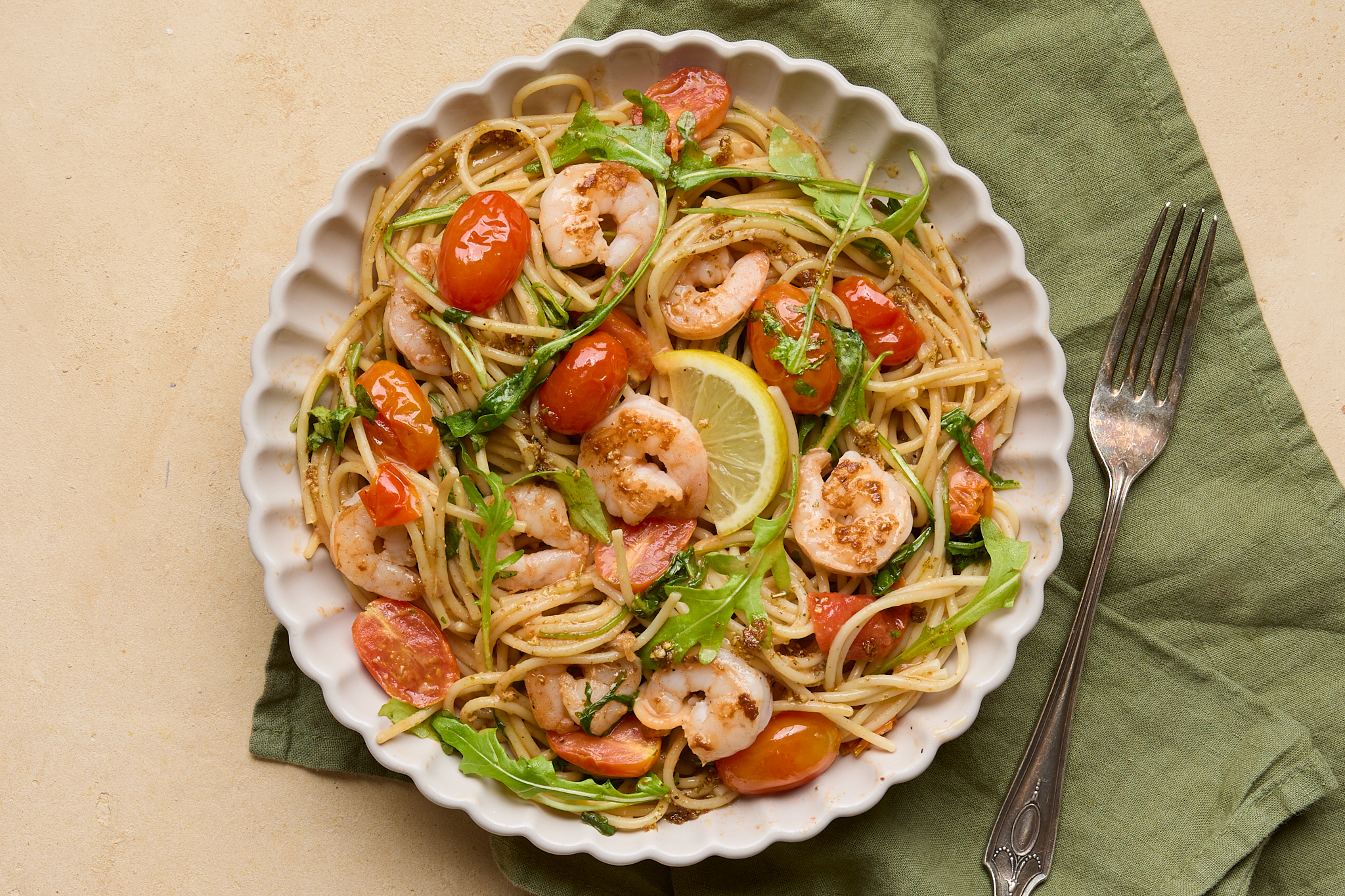 Speedy Prawn Spaghetti with Lemon, Chilli & Rocket | Shellfish Recipe ...